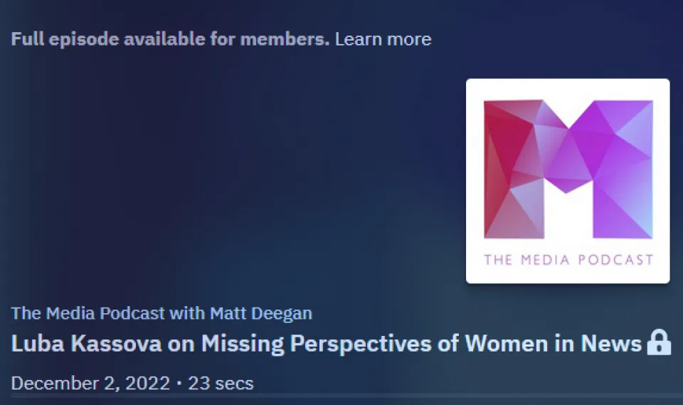 Luba Kassova on the missing perspectives of women in news
